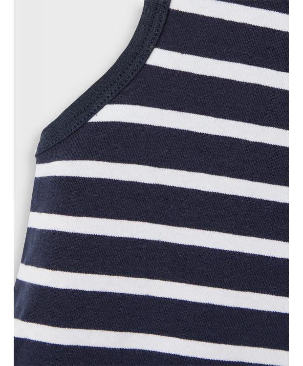Name it 2-pak undertrøje/tank top i sort og hvid m. striber til drenge