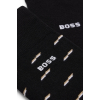BOSS 2pak bomuldsstrømper i sort & signaturfarver til herre.