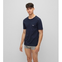 BOSS 3pak t-shirts med økologisk bomuld i forskellige farver til herre.