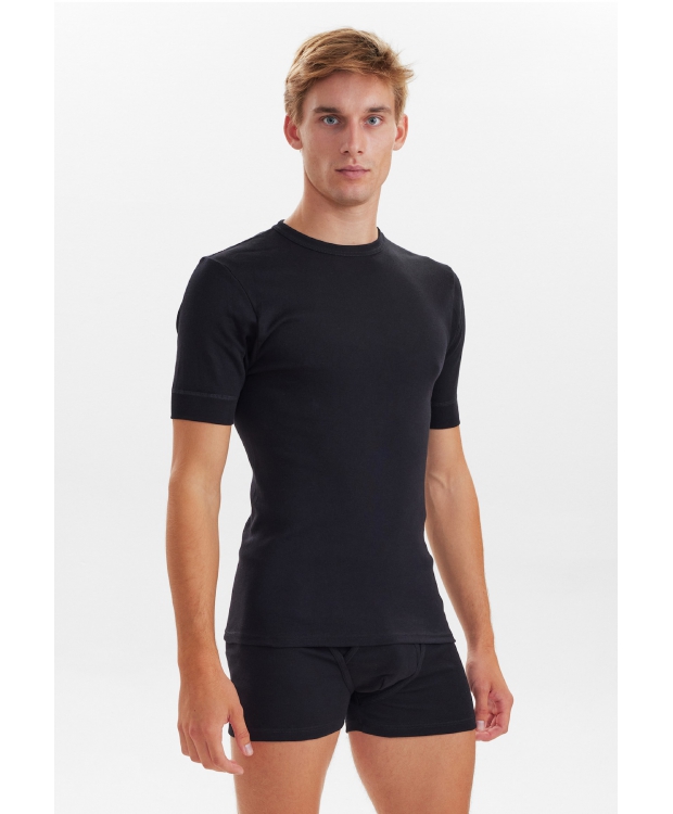 JBS bomulds t-shirt i sort til herre