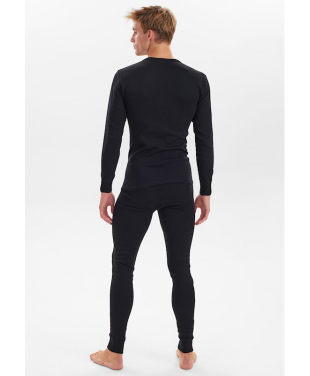 JBS langærmet bomulds t-shirt i sort til herre billede 3