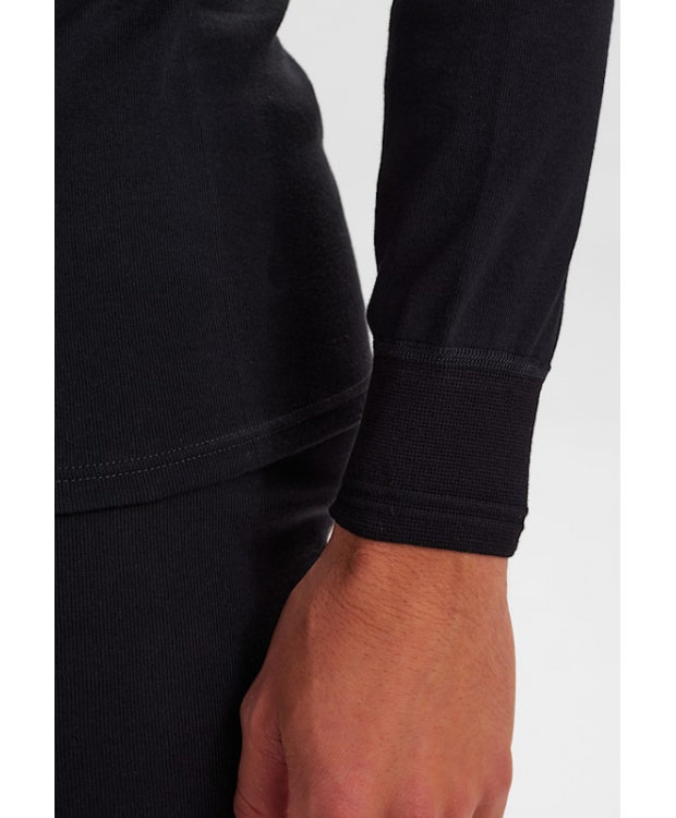 JBS langærmet bomulds t-shirt i sort til herre billede 4