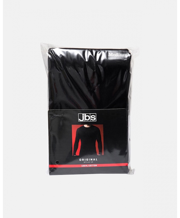 JBS langærmet bomulds t-shirt i sort til herre billede 5