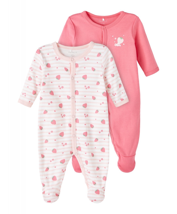 Name it 2-pak pyjamas dragt i lyserød til piger