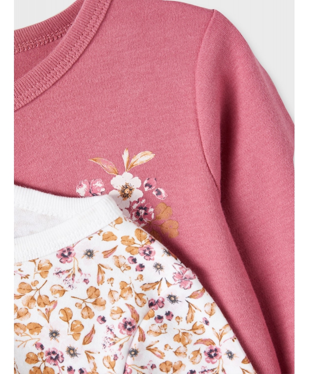 Name it 2-pak pyjamas dragt i lyserød til piger billede 4