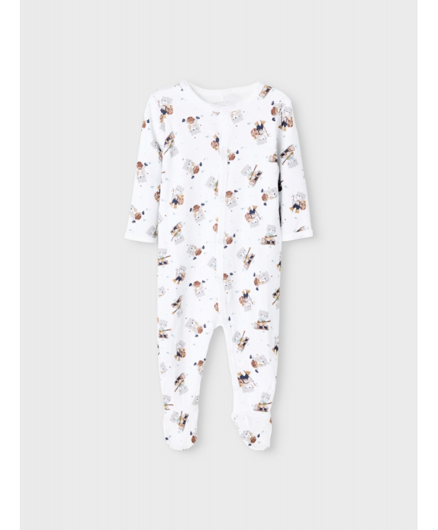 Name it 3-pak pyjamas dragt i hvid & grå til drenge billede 3
