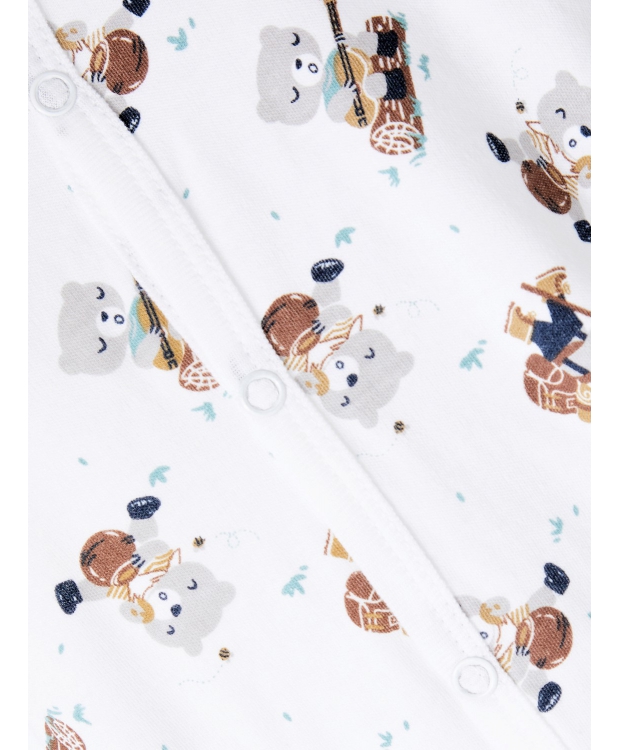 Name it 3-pak pyjamas dragt i hvid & grå til drenge billede 4