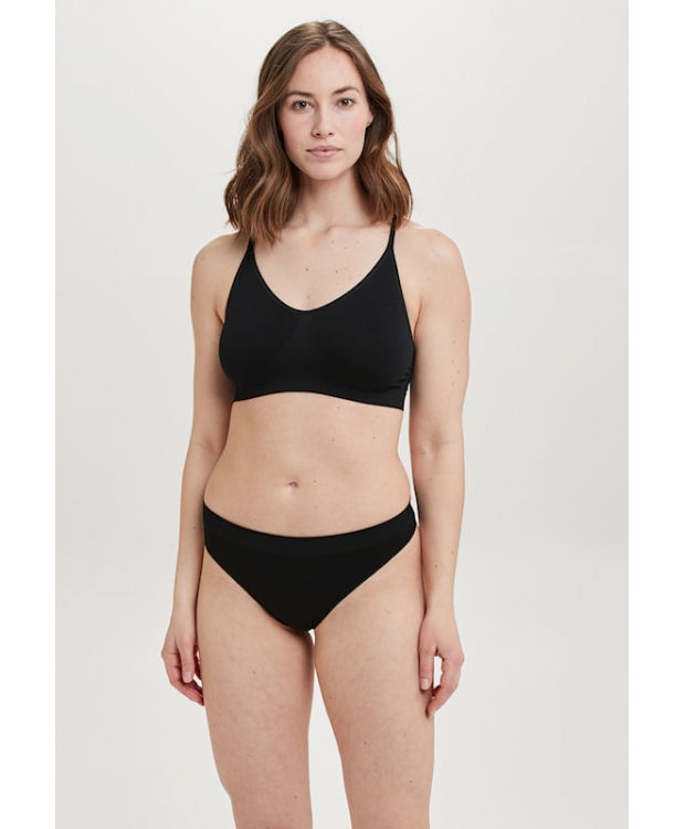 Decoy microfiber string trusse i sort til kvinder billede 4