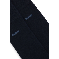 BOSS 2pak bambusstrømper i navy m. logo til herre