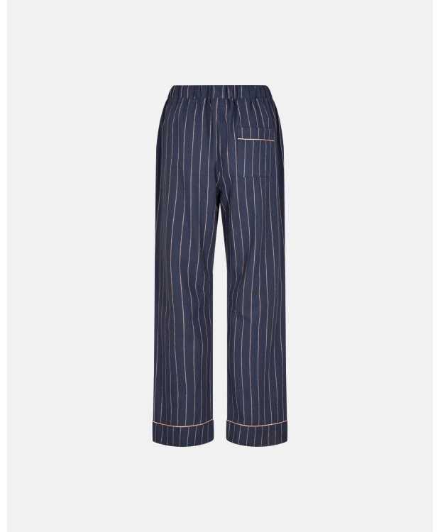 JBS of Denmark Women bomuld stribet pyjamasbukser i navy til kvinder billede 4